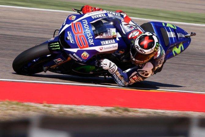 LORENZO: Spanske Jorge Lorenzo var suveren på MotoLand Aragon og vant foran Dani Pedrosa og Valentino Rossi.